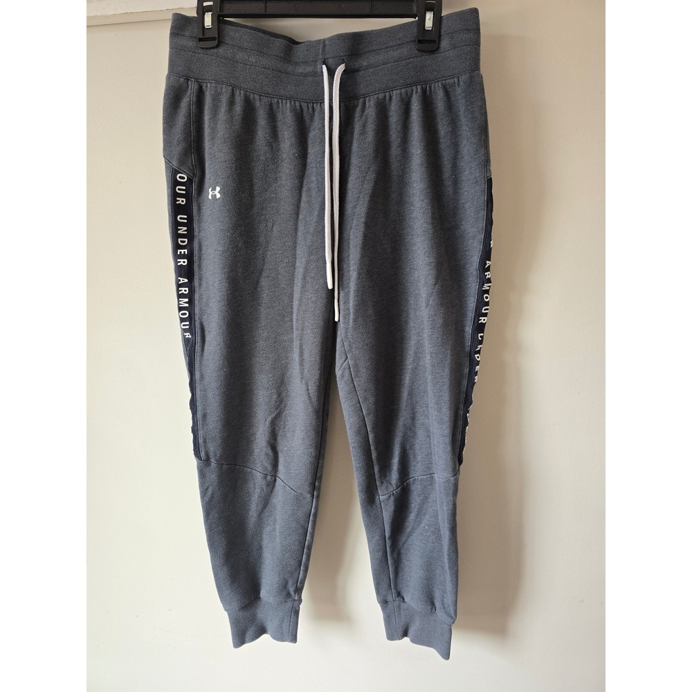 Under Armour Womens Loose Fit Jogger Sweatpants Heather Gray Size Medium